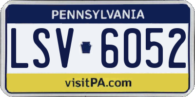 PA license plate LSV6052
