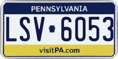PA license plate LSV6053