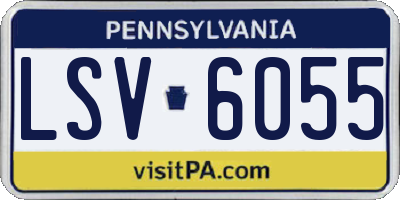 PA license plate LSV6055