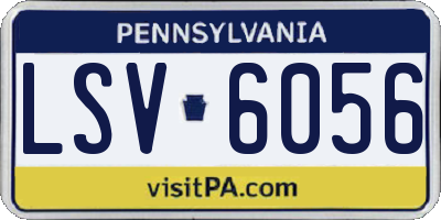 PA license plate LSV6056