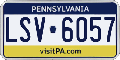 PA license plate LSV6057