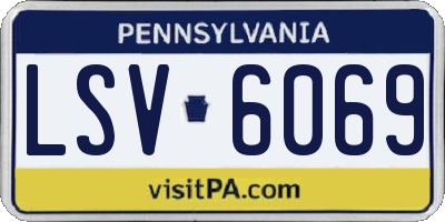 PA license plate LSV6069