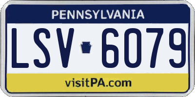 PA license plate LSV6079