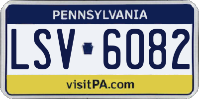 PA license plate LSV6082