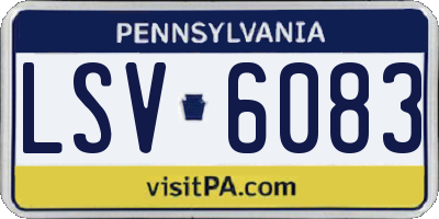 PA license plate LSV6083