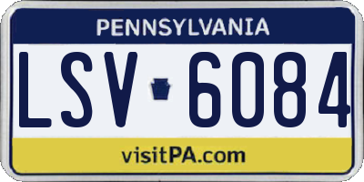 PA license plate LSV6084