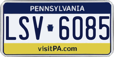 PA license plate LSV6085