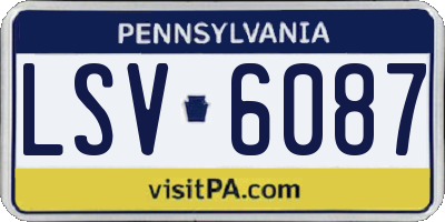 PA license plate LSV6087