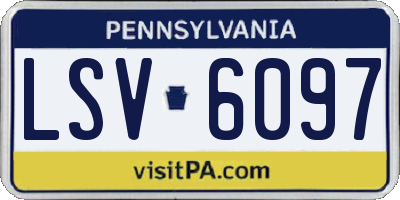 PA license plate LSV6097