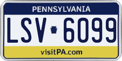 PA license plate LSV6099