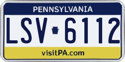 PA license plate LSV6112