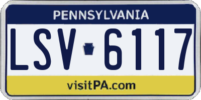 PA license plate LSV6117