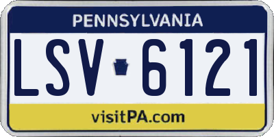 PA license plate LSV6121