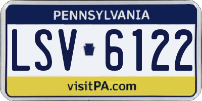 PA license plate LSV6122
