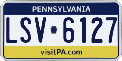 PA license plate LSV6127