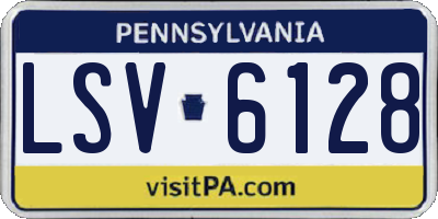 PA license plate LSV6128