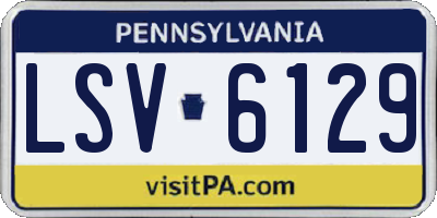 PA license plate LSV6129