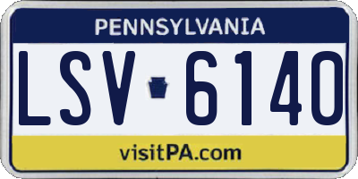 PA license plate LSV6140