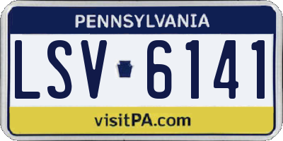 PA license plate LSV6141
