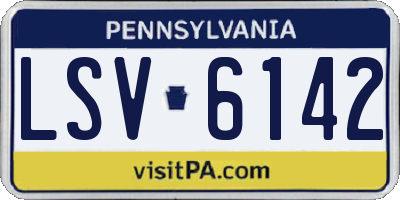 PA license plate LSV6142