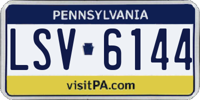 PA license plate LSV6144