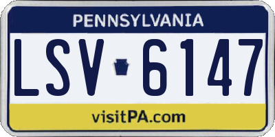 PA license plate LSV6147