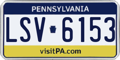 PA license plate LSV6153