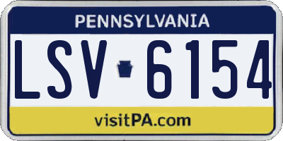 PA license plate LSV6154