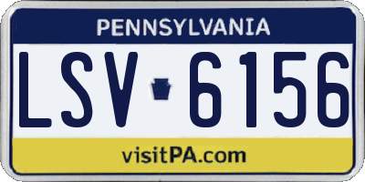 PA license plate LSV6156