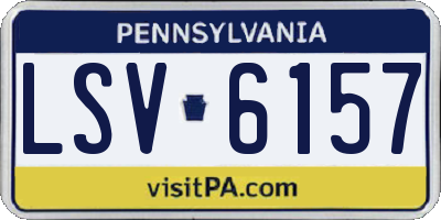 PA license plate LSV6157