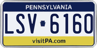 PA license plate LSV6160
