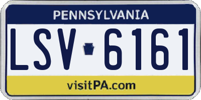 PA license plate LSV6161