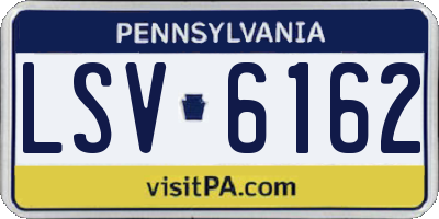 PA license plate LSV6162