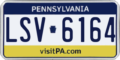 PA license plate LSV6164