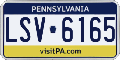 PA license plate LSV6165