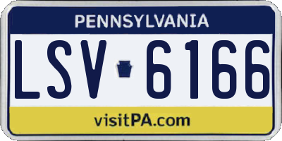 PA license plate LSV6166