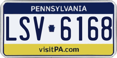 PA license plate LSV6168