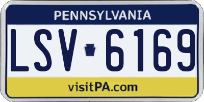 PA license plate LSV6169