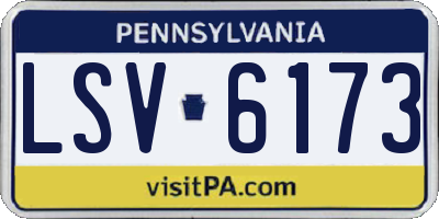 PA license plate LSV6173
