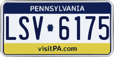 PA license plate LSV6175