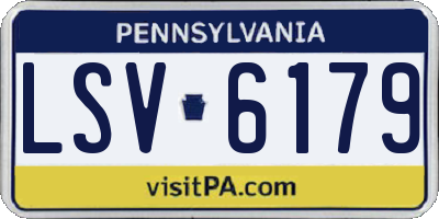 PA license plate LSV6179