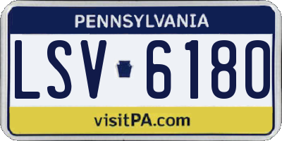 PA license plate LSV6180