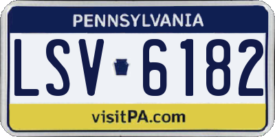 PA license plate LSV6182