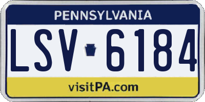 PA license plate LSV6184