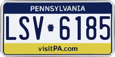 PA license plate LSV6185
