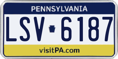 PA license plate LSV6187