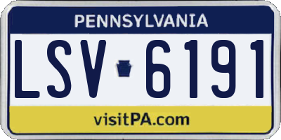 PA license plate LSV6191