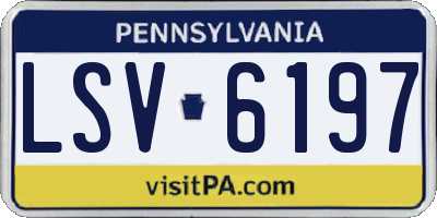 PA license plate LSV6197