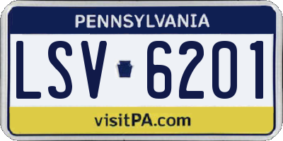 PA license plate LSV6201