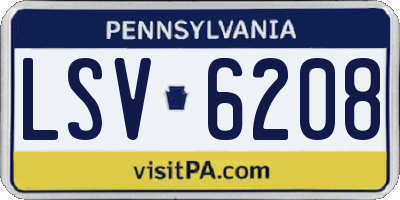PA license plate LSV6208